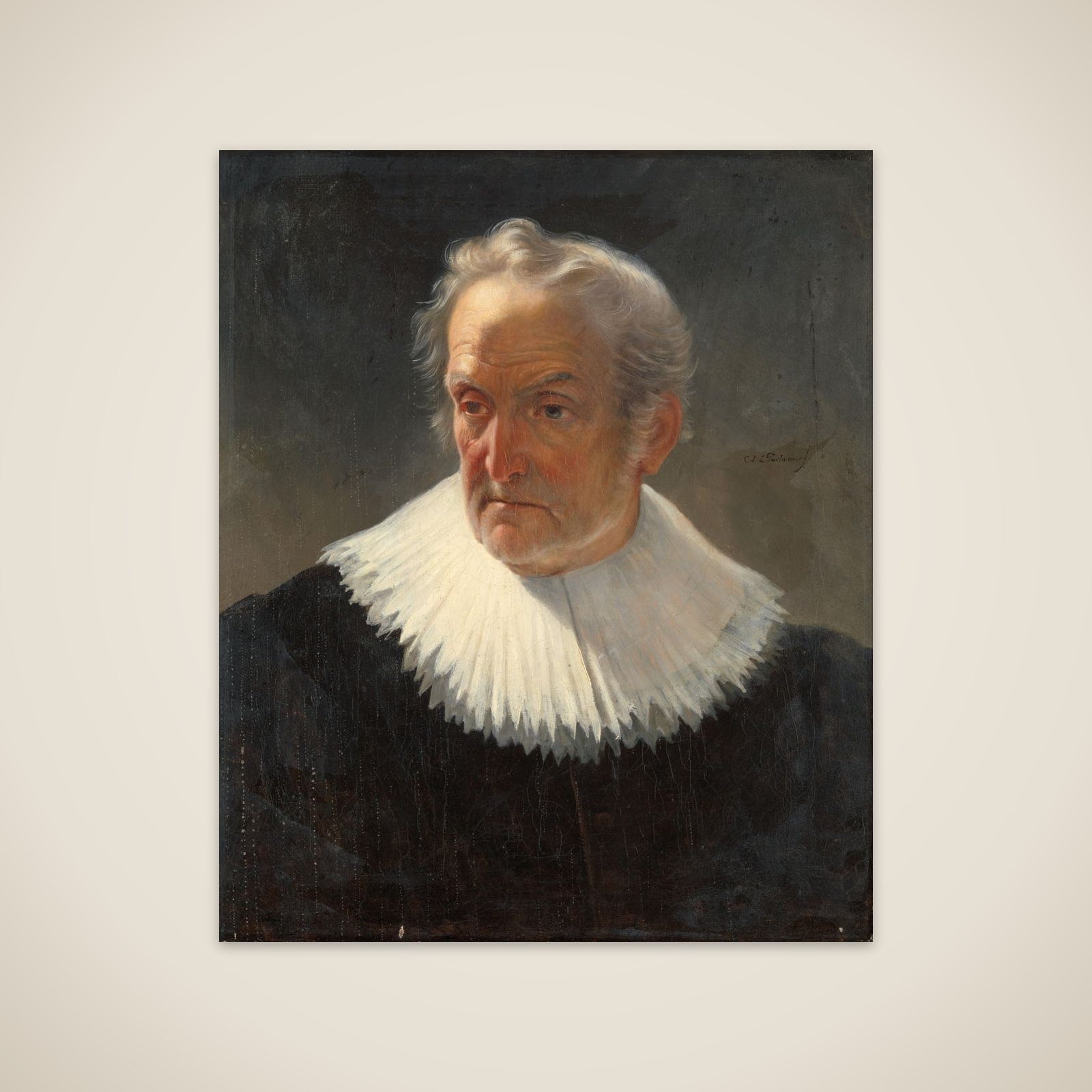 An old Man in 17th-century Dress unframed print