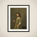 Portrait of a man dressed as a shepherd: known as the portrait of Joost van den Vondel (1587-1679) framed