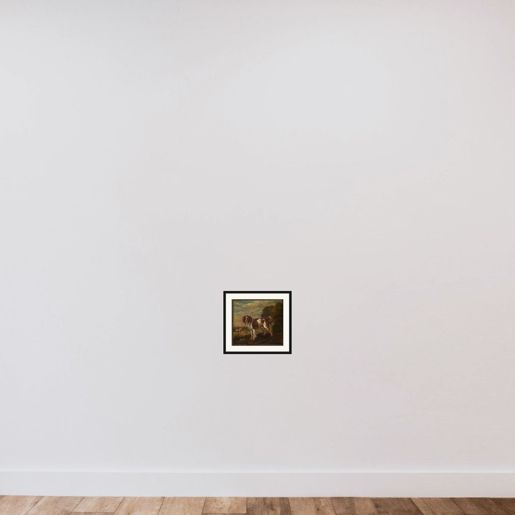 A spaniel framed — shown to scale