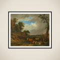 Herdsmen with their cattle framed