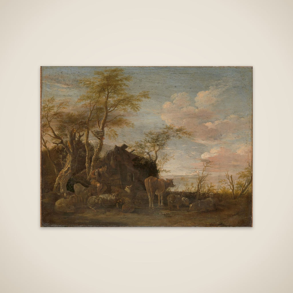 A herdsman's hut unframed print