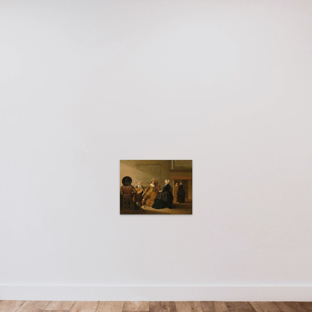 A Musical Company in an Interior unframed — shown to scale