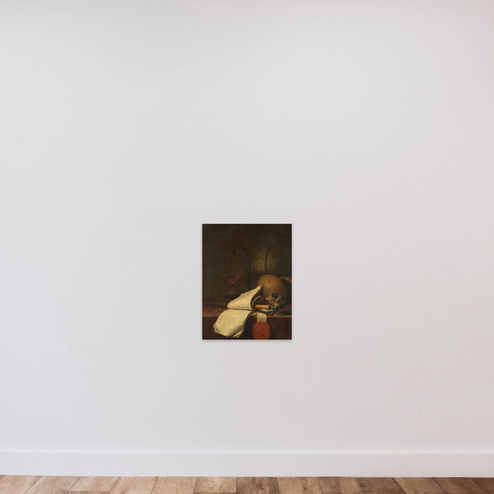 Vanitas Still Life unframed — shown to scale