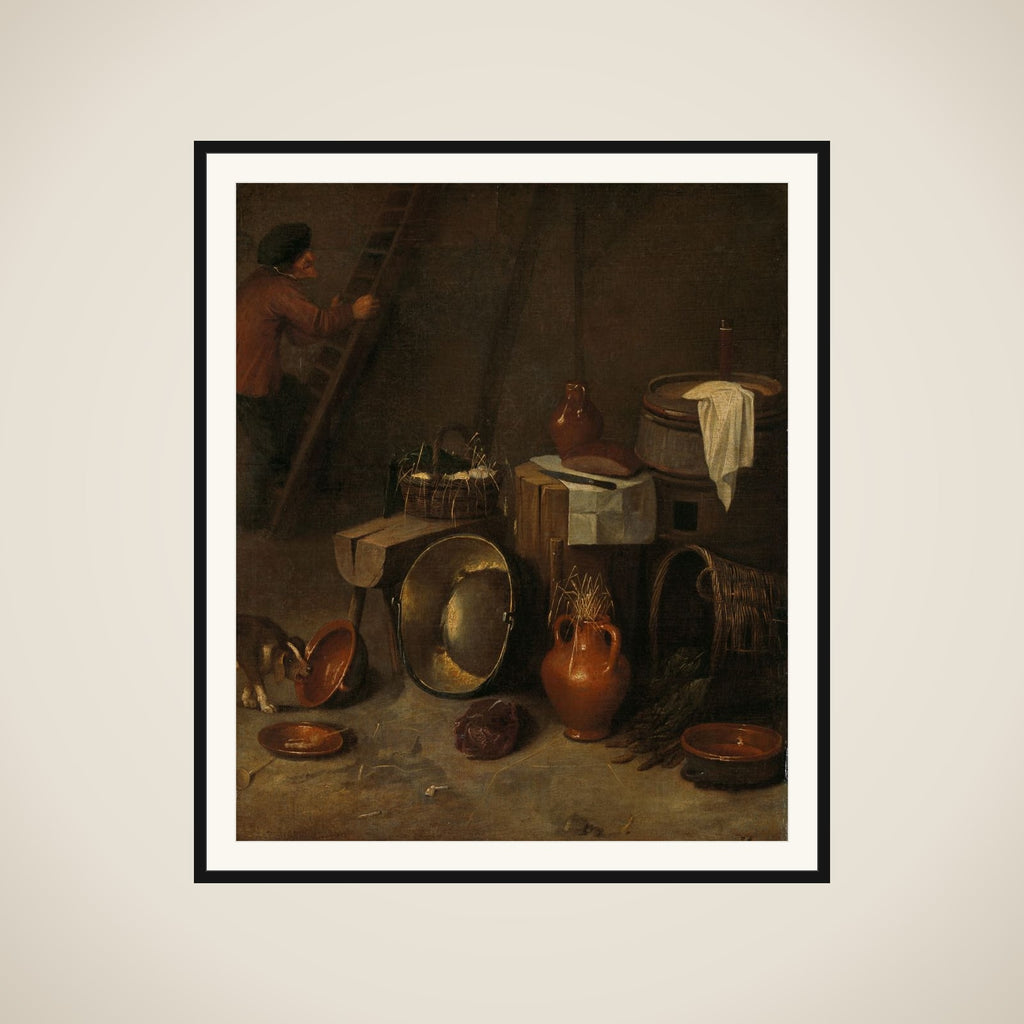 Still life in a stable framed
