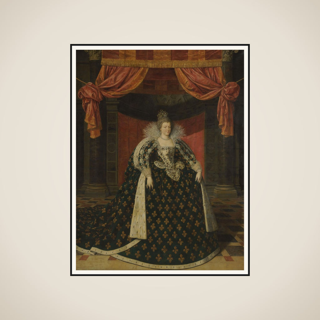 Portrait of Marie de Médicis (1575-1642), Queen of France, in Robes of State framed