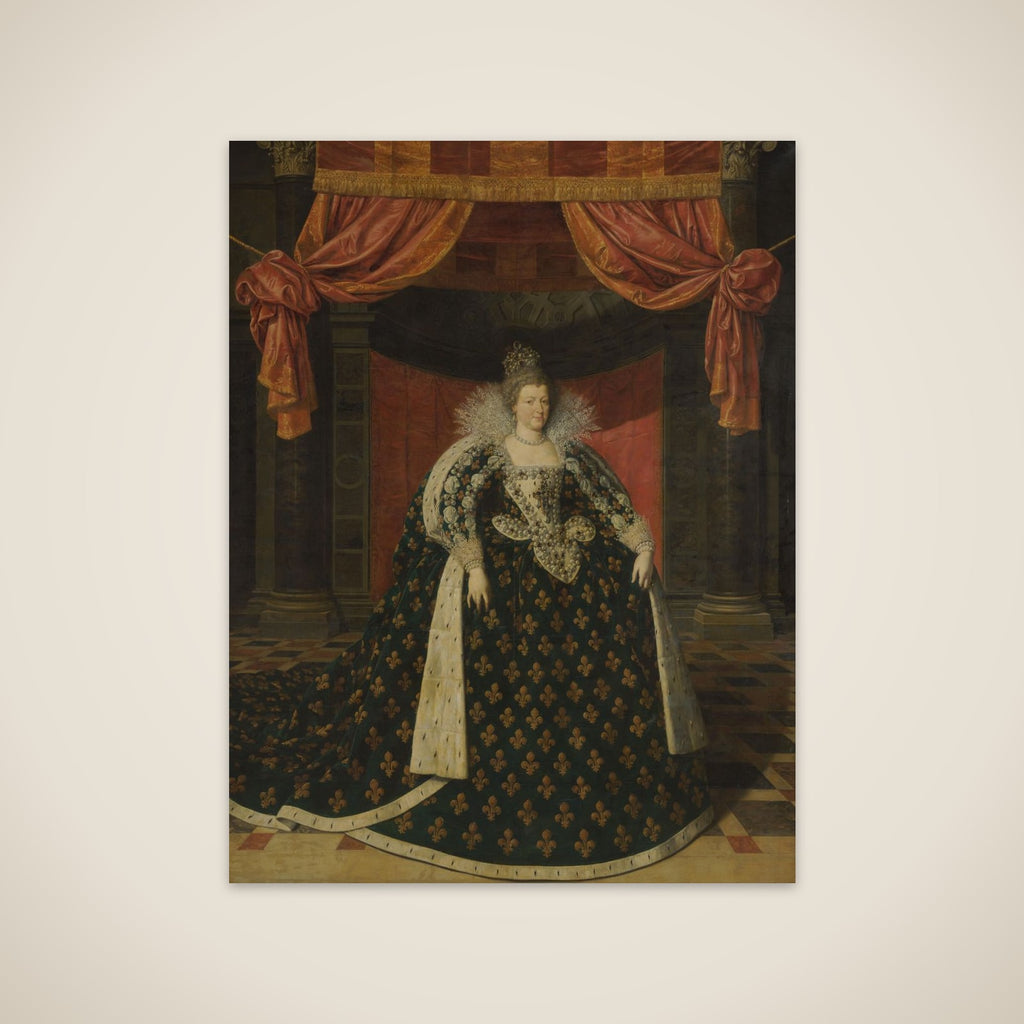 Portrait of Marie de Médicis (1575-1642), Queen of France, in Robes of State unframed print