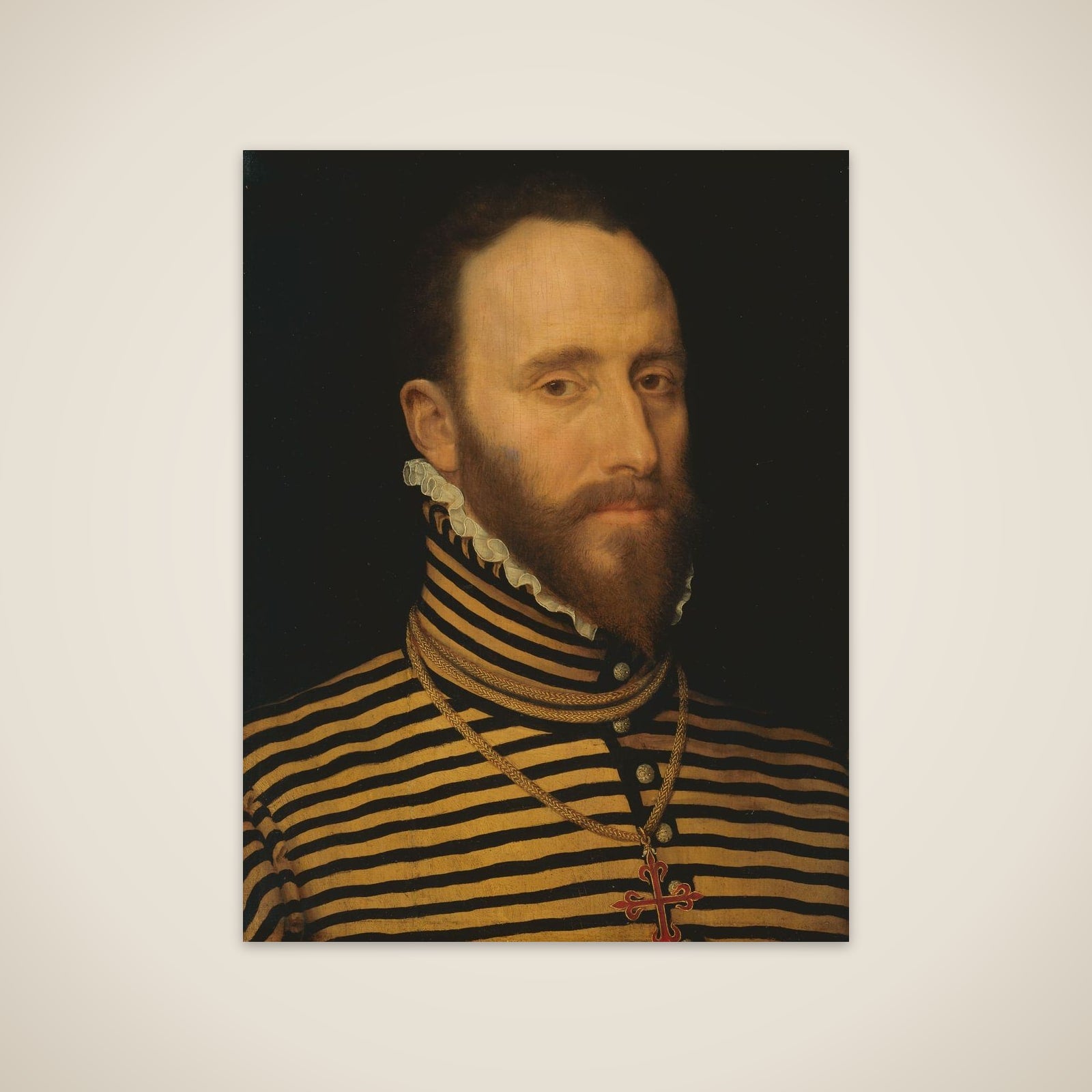 Portrait of a Knight of the Order of Calatrava, probably of the Sorias or Soreau Lineage (Sorel) unframed print
