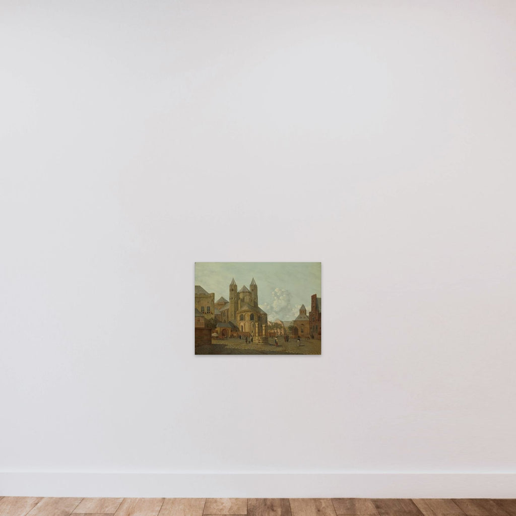 Imaginary Cityscape with Romanesque Church unframed — shown to scale
