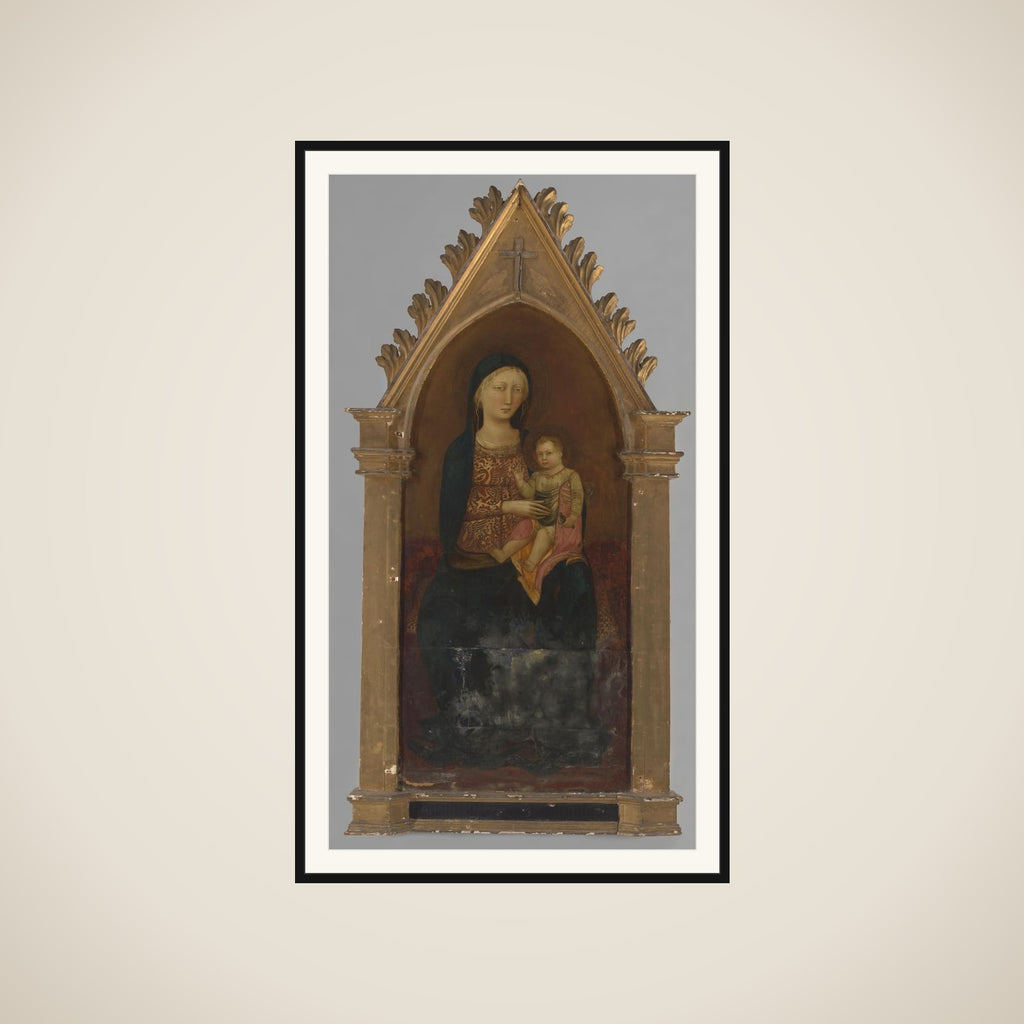 Virgin and Child framed