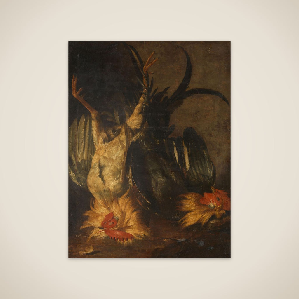 Dead roosters unframed print