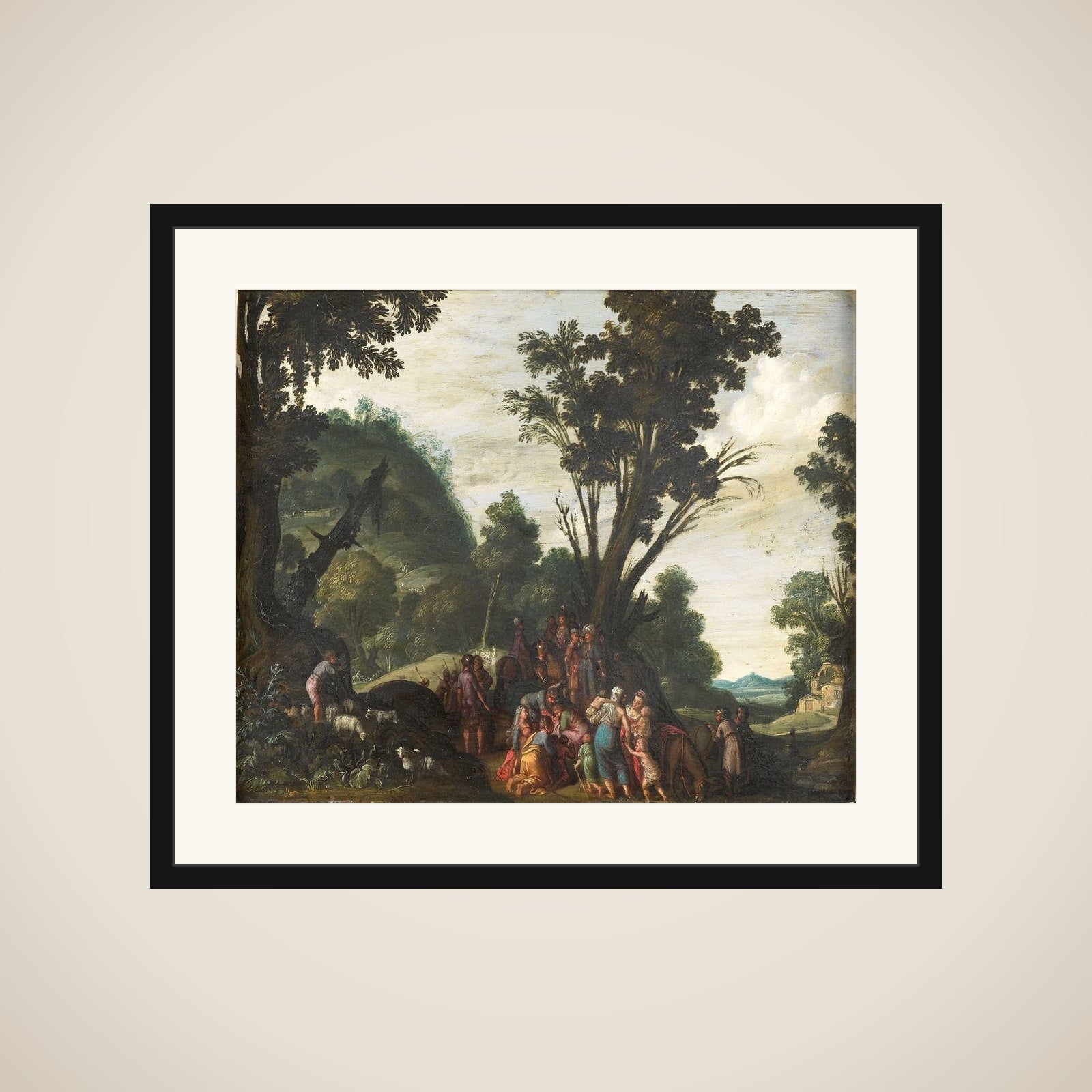 The Meeting of Jacob and Esau framed