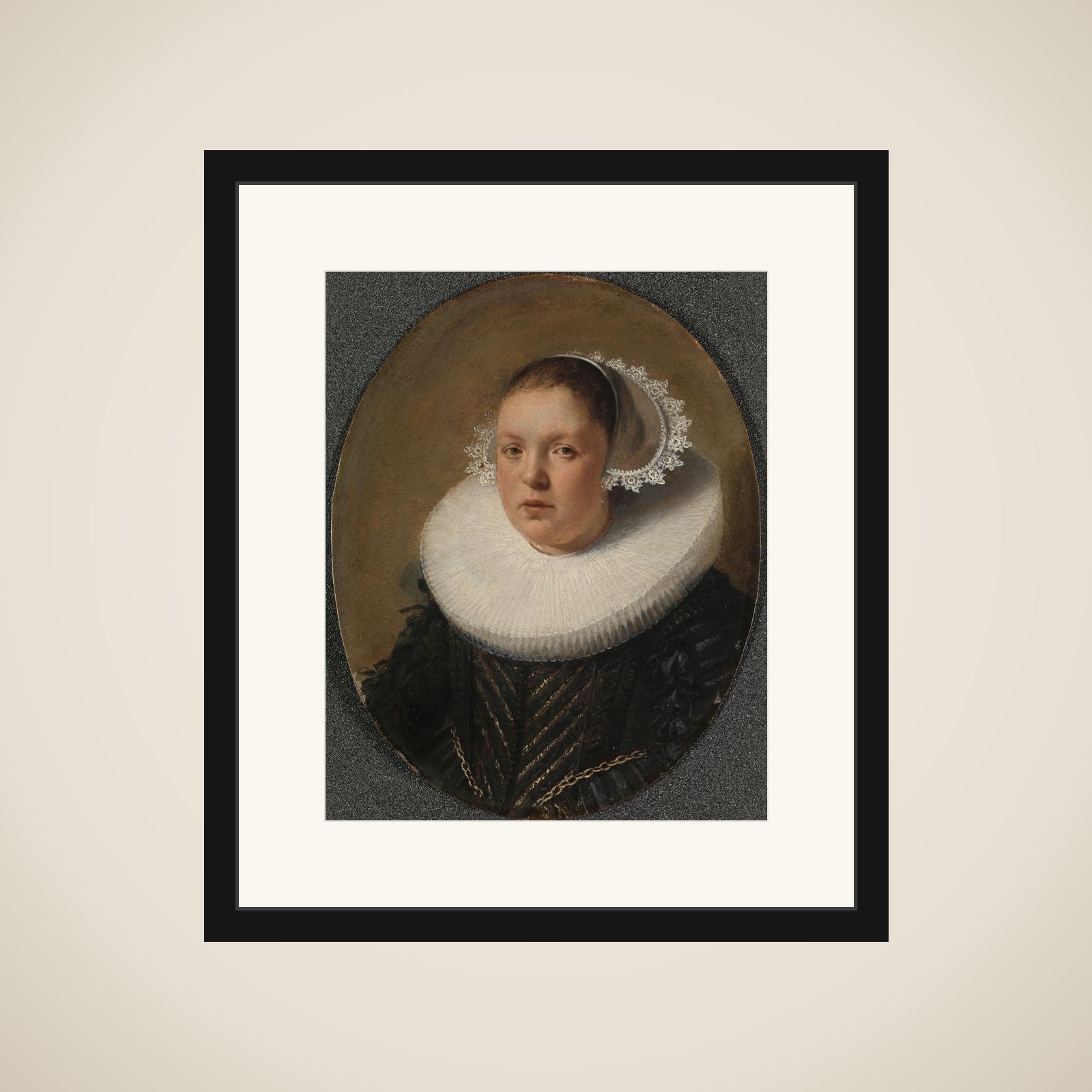 Portrait of Josina Jansdr de Carpentier (1601-34) framed