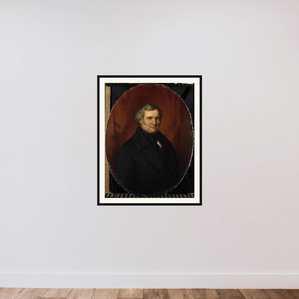 Posthumous Portrait of Hendrik André Cornelis Tierens, City Functionary of Heusden framed — shown to scale