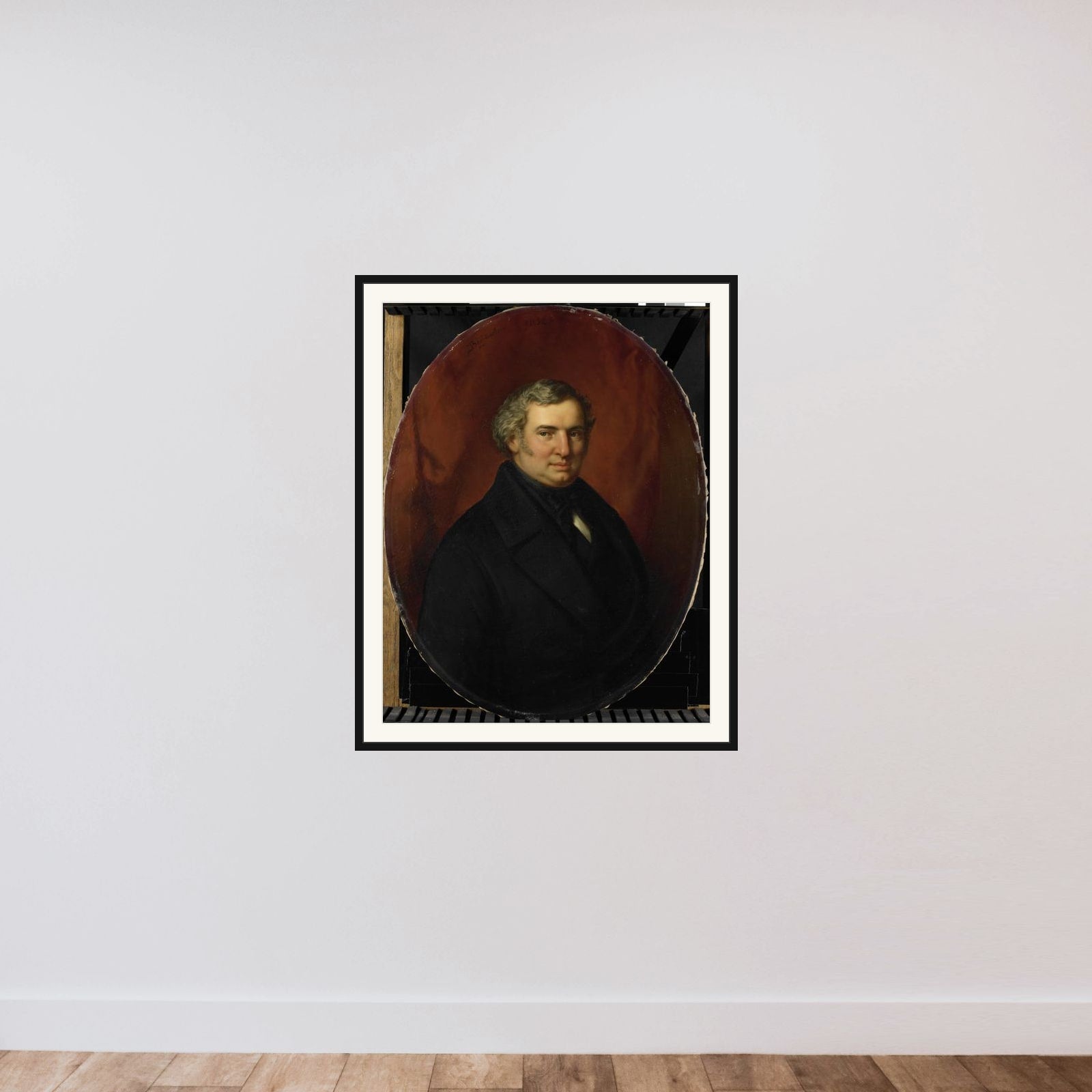 Posthumous Portrait of Hendrik André Cornelis Tierens, City Functionary of Heusden framed — shown to scale