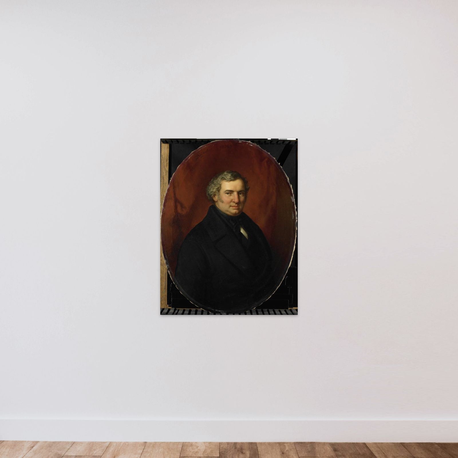 Posthumous Portrait of Hendrik André Cornelis Tierens, City Functionary of Heusden unframed — shown to scale