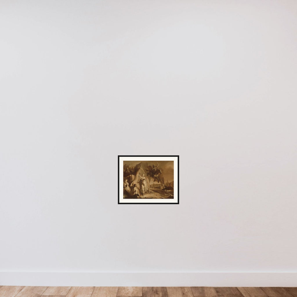 Perseus and Andromeda. Allegory of the liberation of the Netherlands by Prince Frederik Hendrik framed — shown to scale