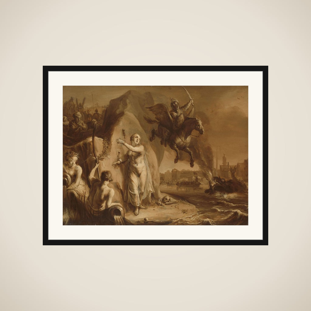Perseus and Andromeda. Allegory of the liberation of the Netherlands by Prince Frederik Hendrik framed