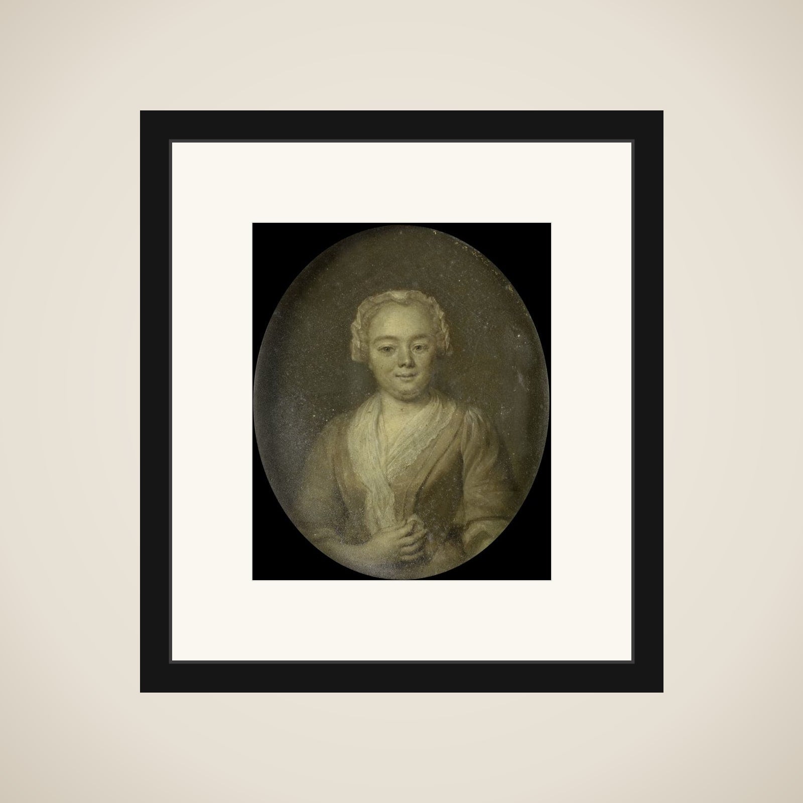 Portrait of Margaretha van Leuvenigh, Wife of Bernardus de Bosch framed
