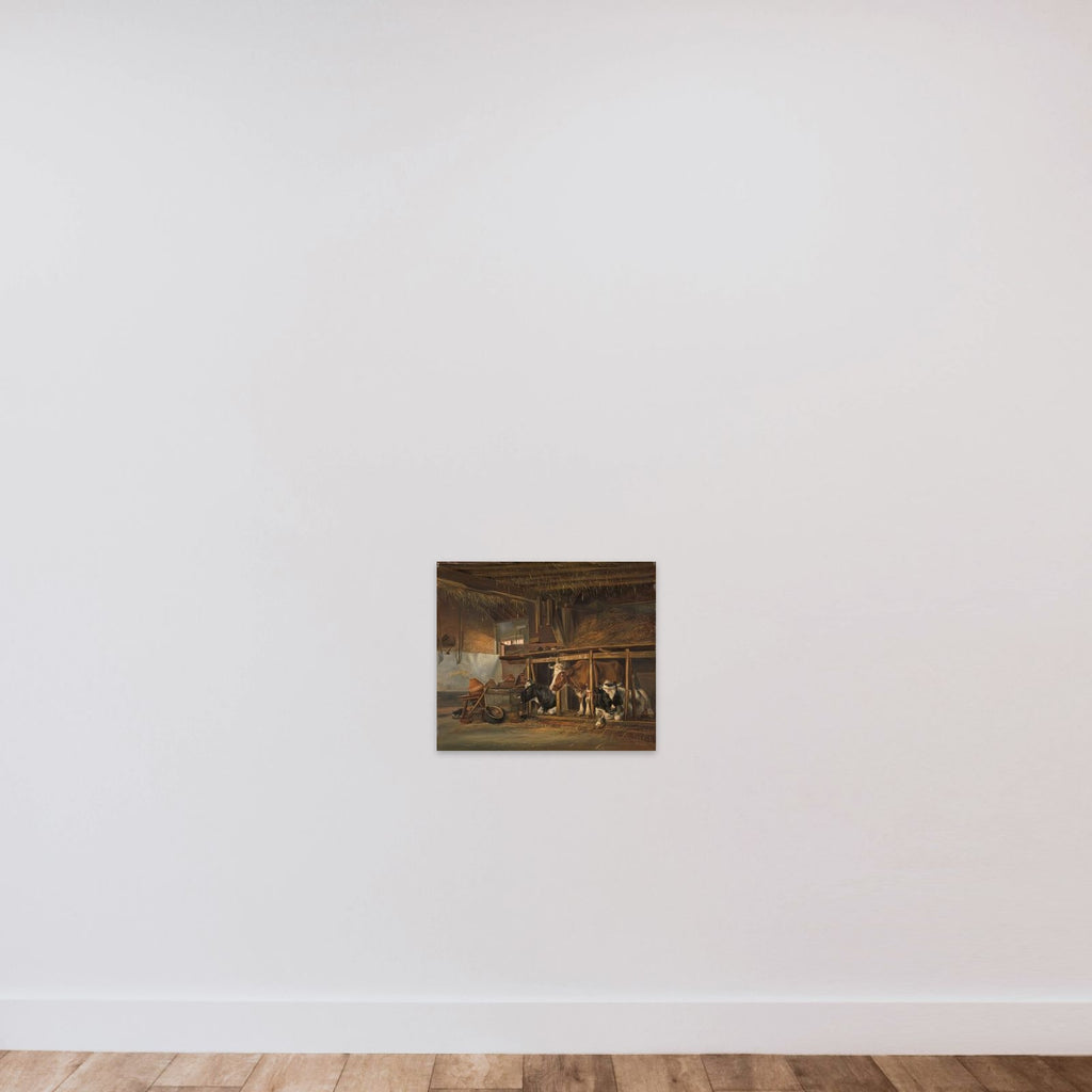 Cows in a Stable unframed — shown to scale