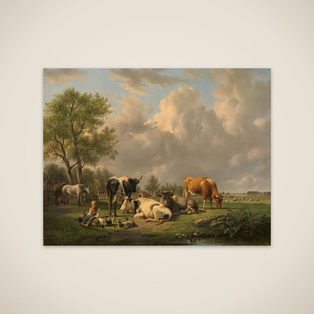 Meadow with Animals unframed print