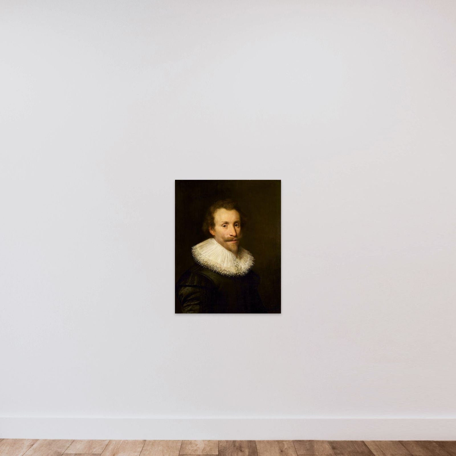 Portrait of a Man unframed — shown to scale