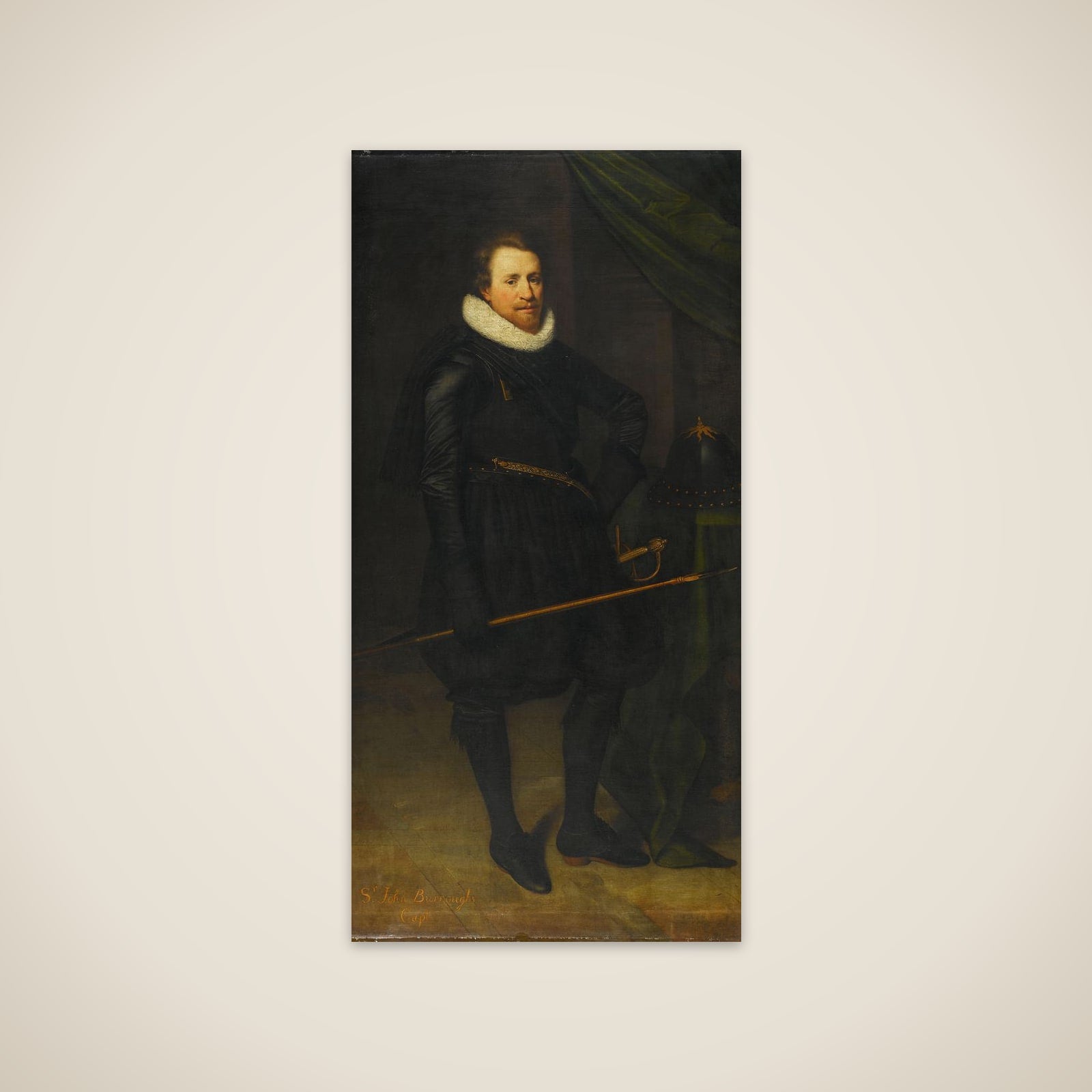 Portrait of Sir John Burroughs (1587-1627) unframed print