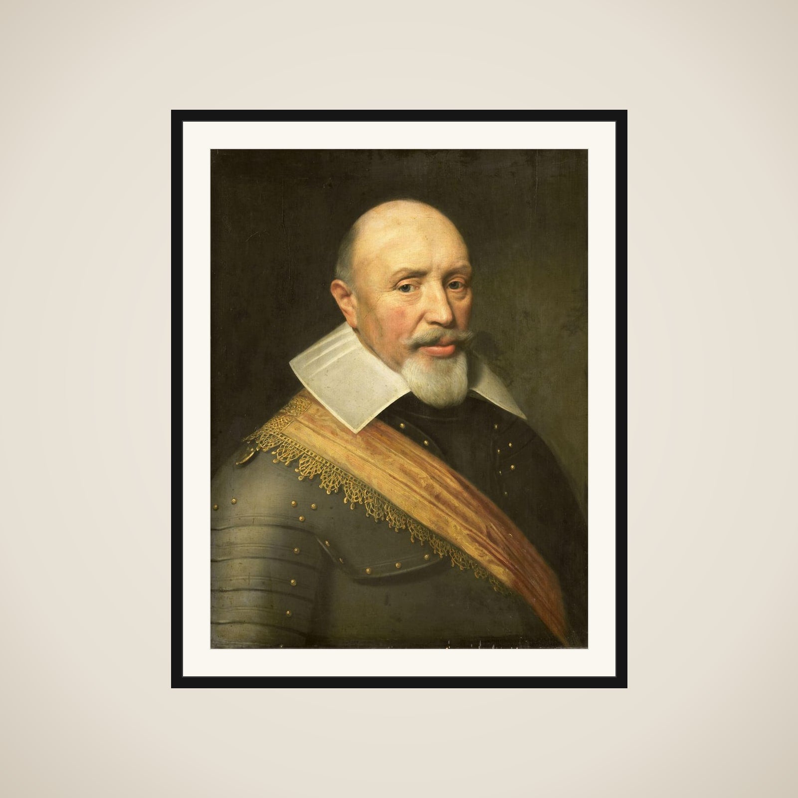 Portrait of an Officer framed