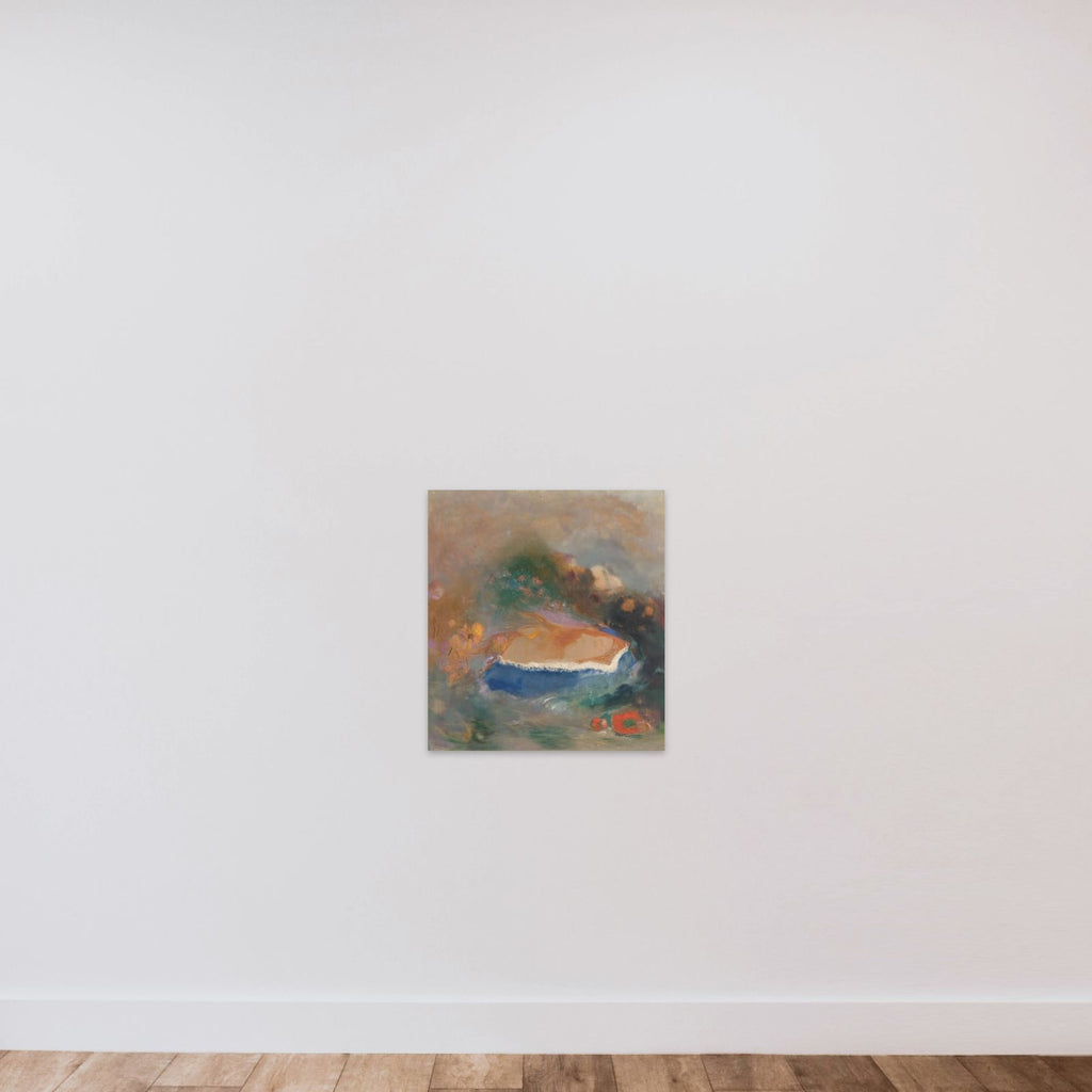 Ophélie, la cape bleue sur les eaux (Ophelia with a Blue Wimple in the Water) unframed — shown to scale