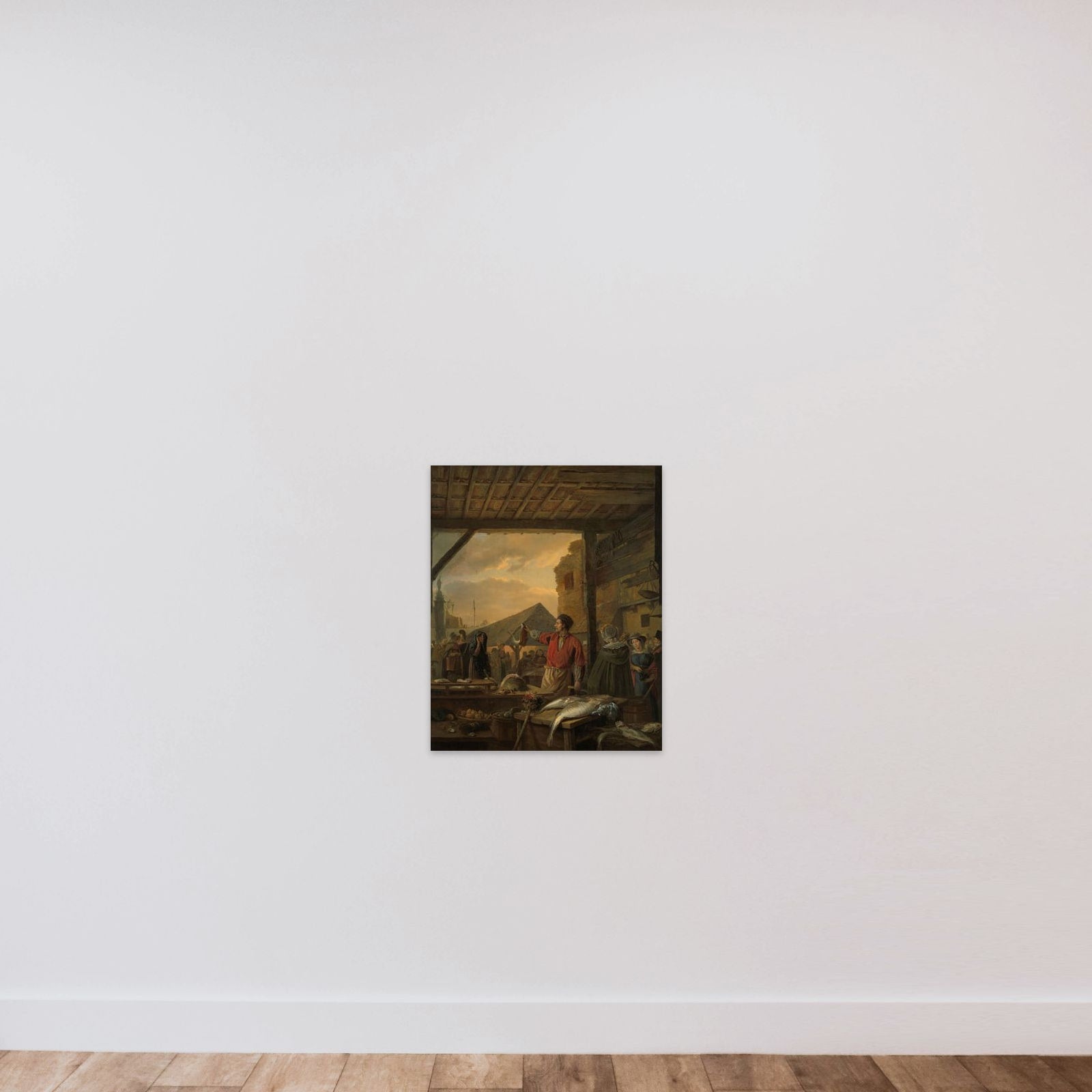 The Fish Market in Antwerp unframed — shown to scale