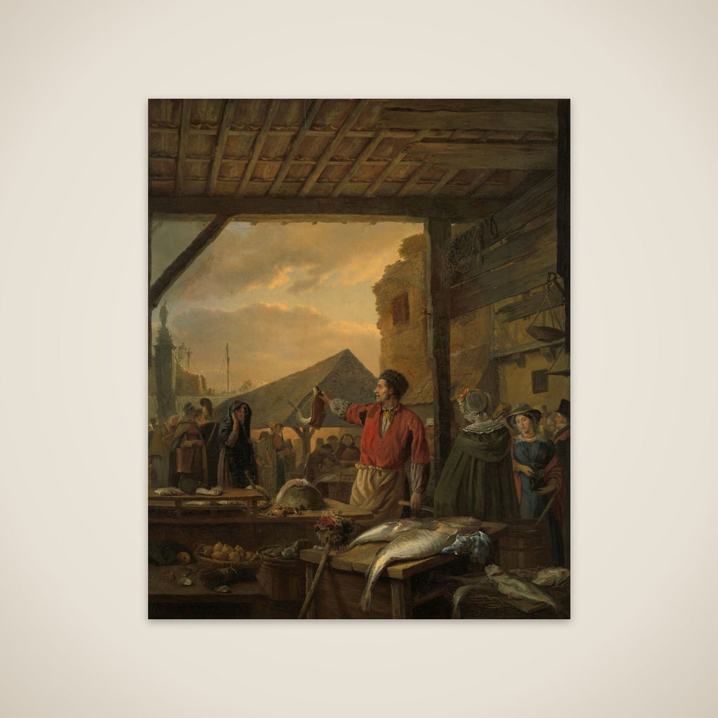 The Fish Market in Antwerp unframed print
