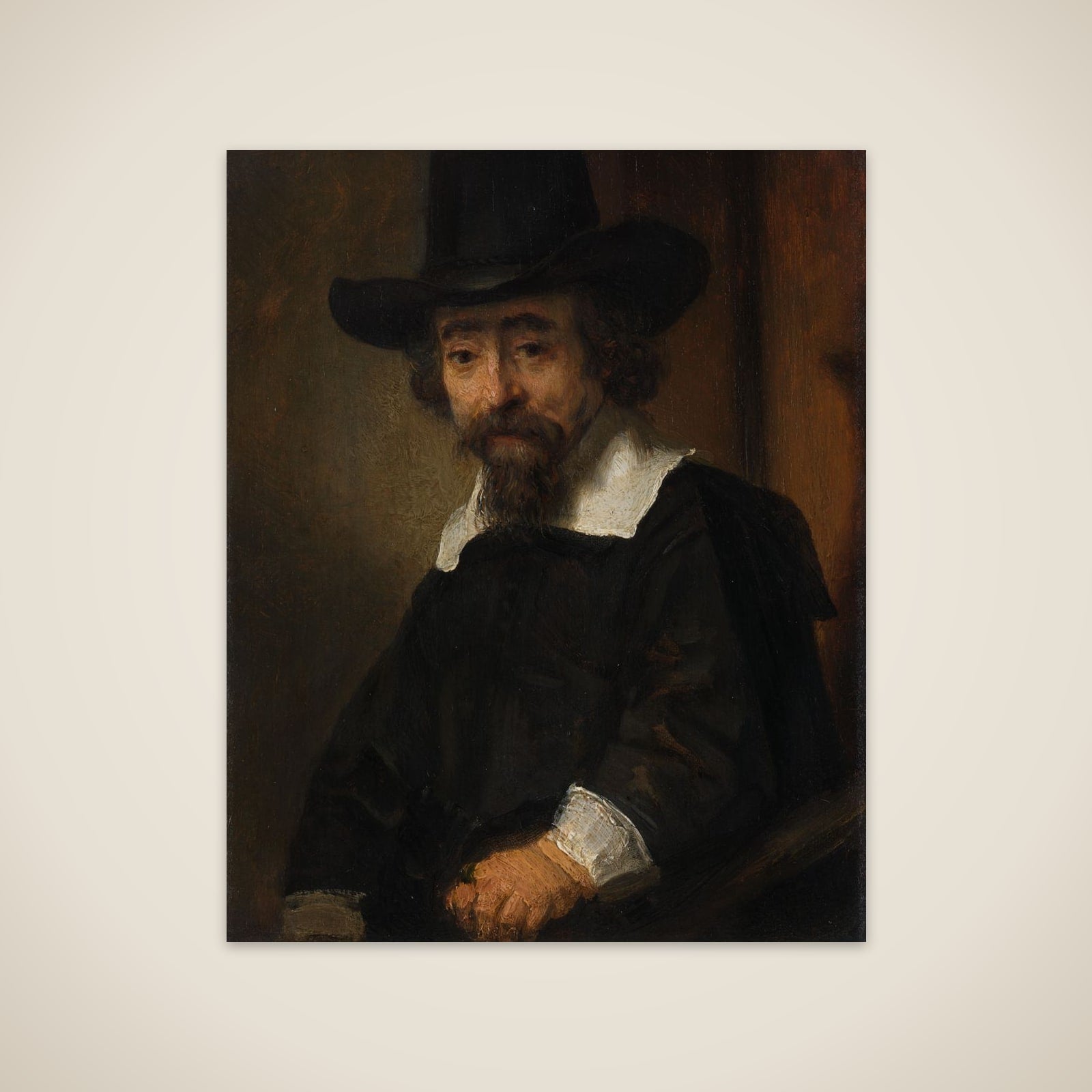 Portrait of a Man, thought to be Dr. Ephraïm Bueno unframed print