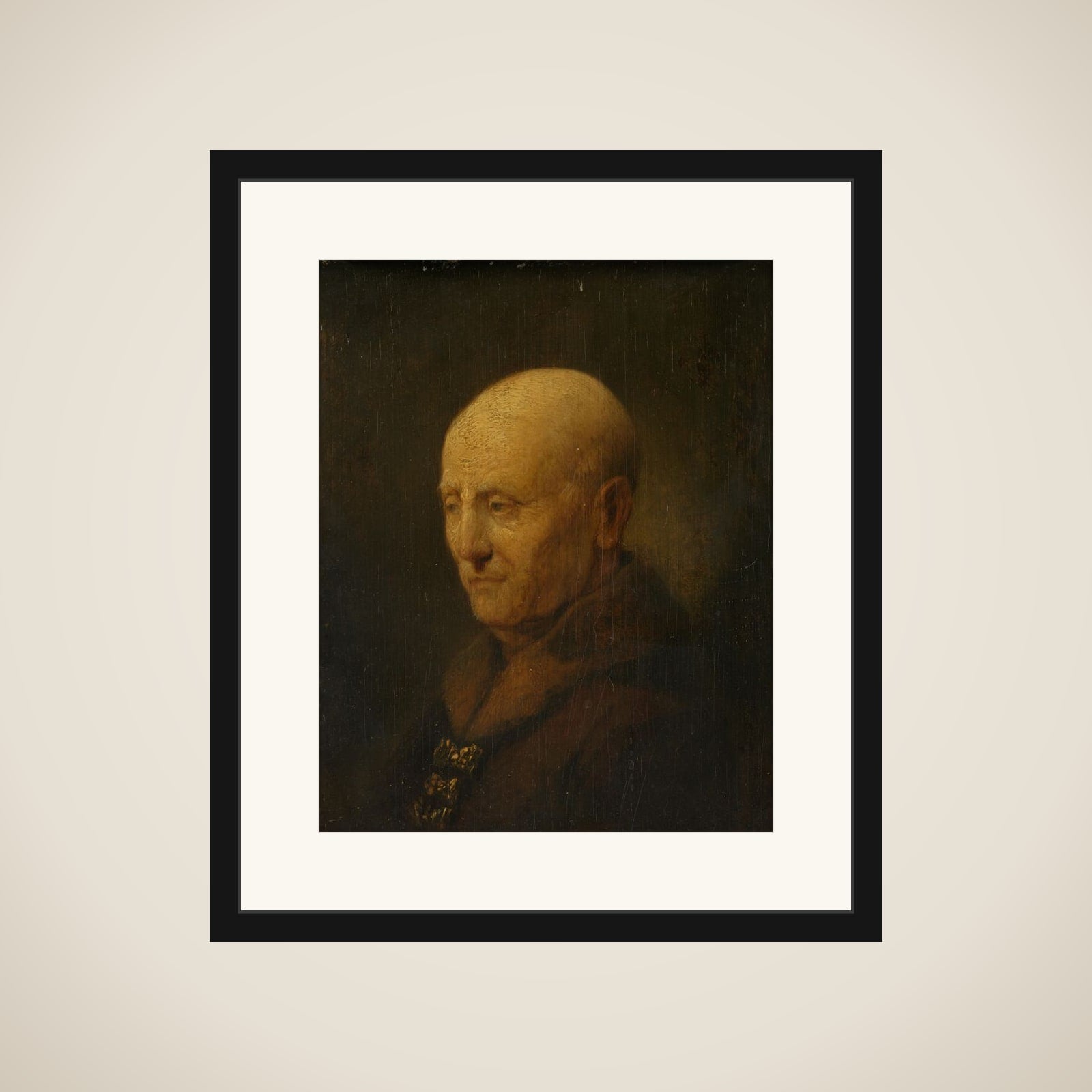 Portrait of a man, perhaps Rembrandt's father, Harmen Gerritsz van Rijn framed