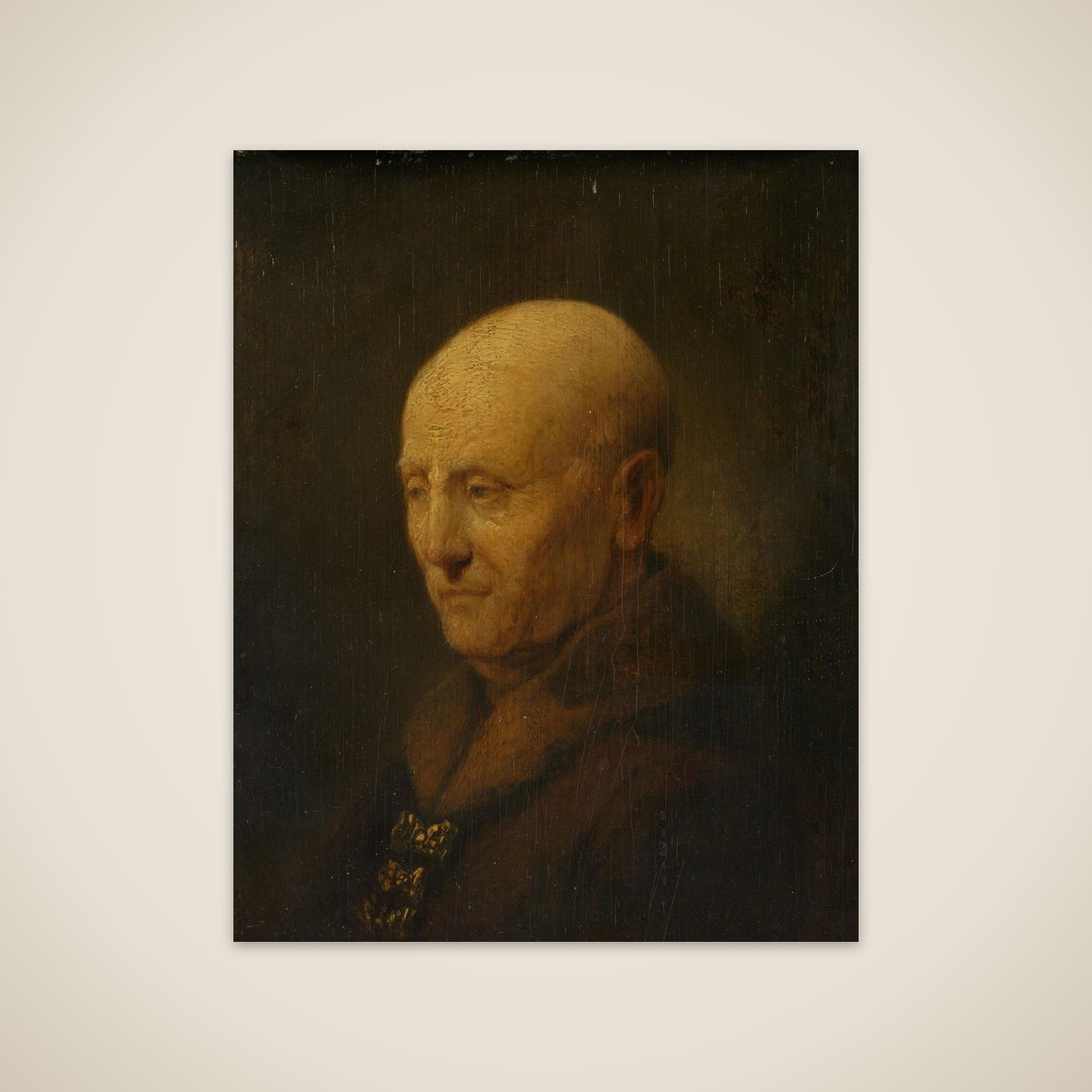 Portrait of a man, perhaps Rembrandt's father, Harmen Gerritsz van Rijn unframed print