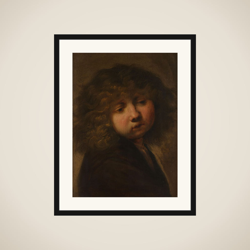 Head of a Boy framed