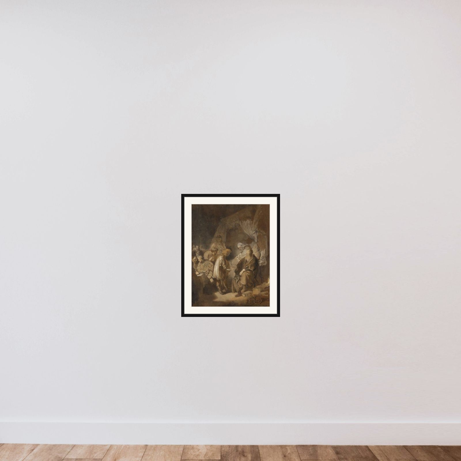 Joseph Telling his Dreams to his Parents and Brothers framed — shown to scale