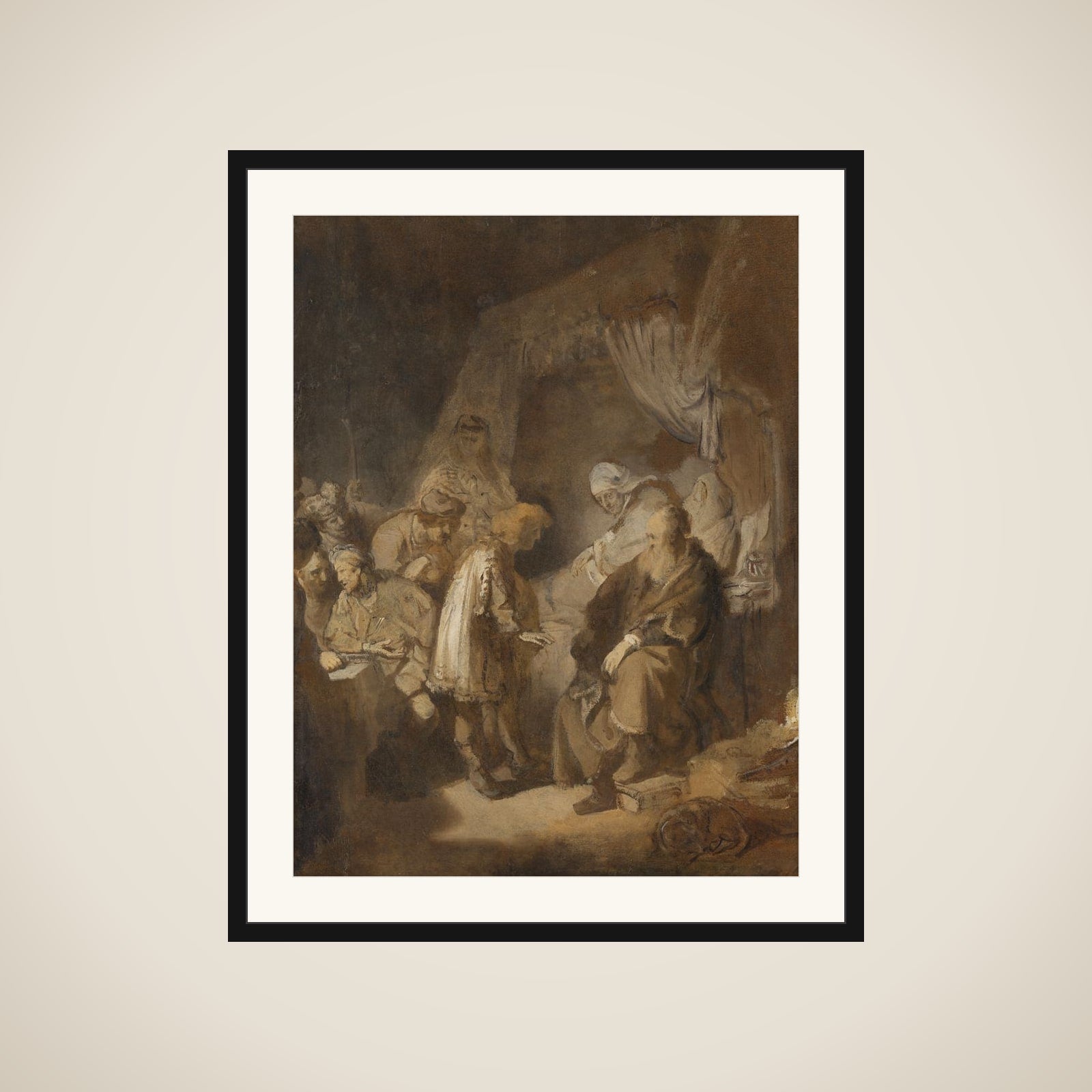 Joseph Telling his Dreams to his Parents and Brothers framed