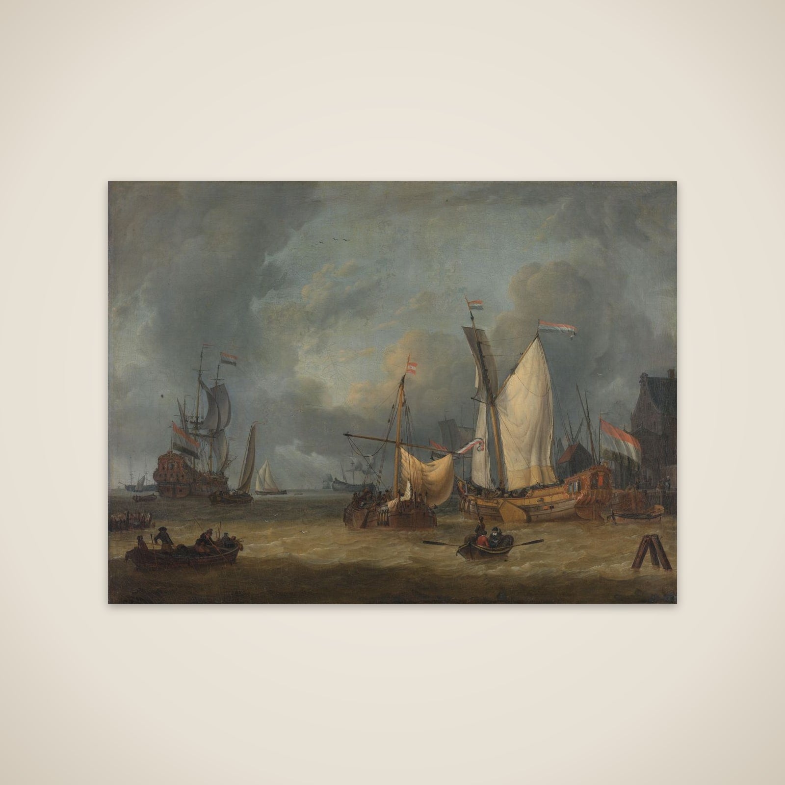A Storm (Ships in the Harbor in a Stiff Breeze) unframed print