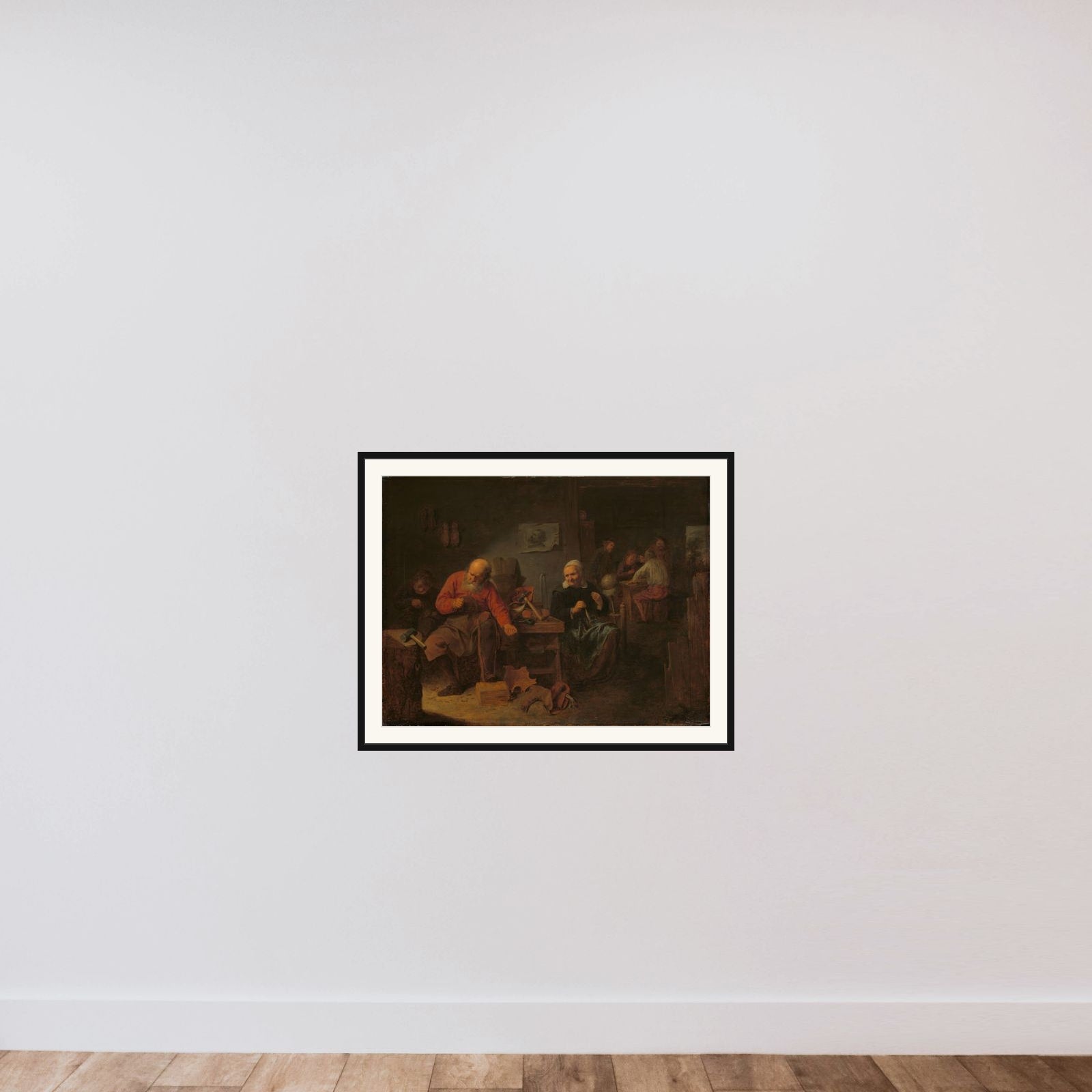 Interior of a Cobbler’s Shop framed — shown to scale