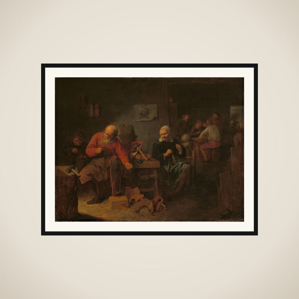 Interior of a Cobbler’s Shop framed