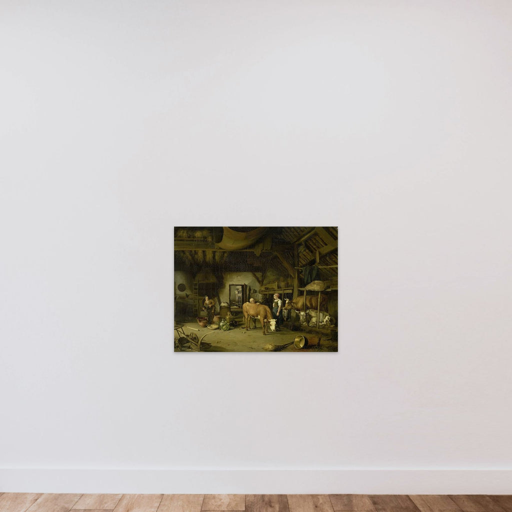 Peasant Interior unframed — shown to scale