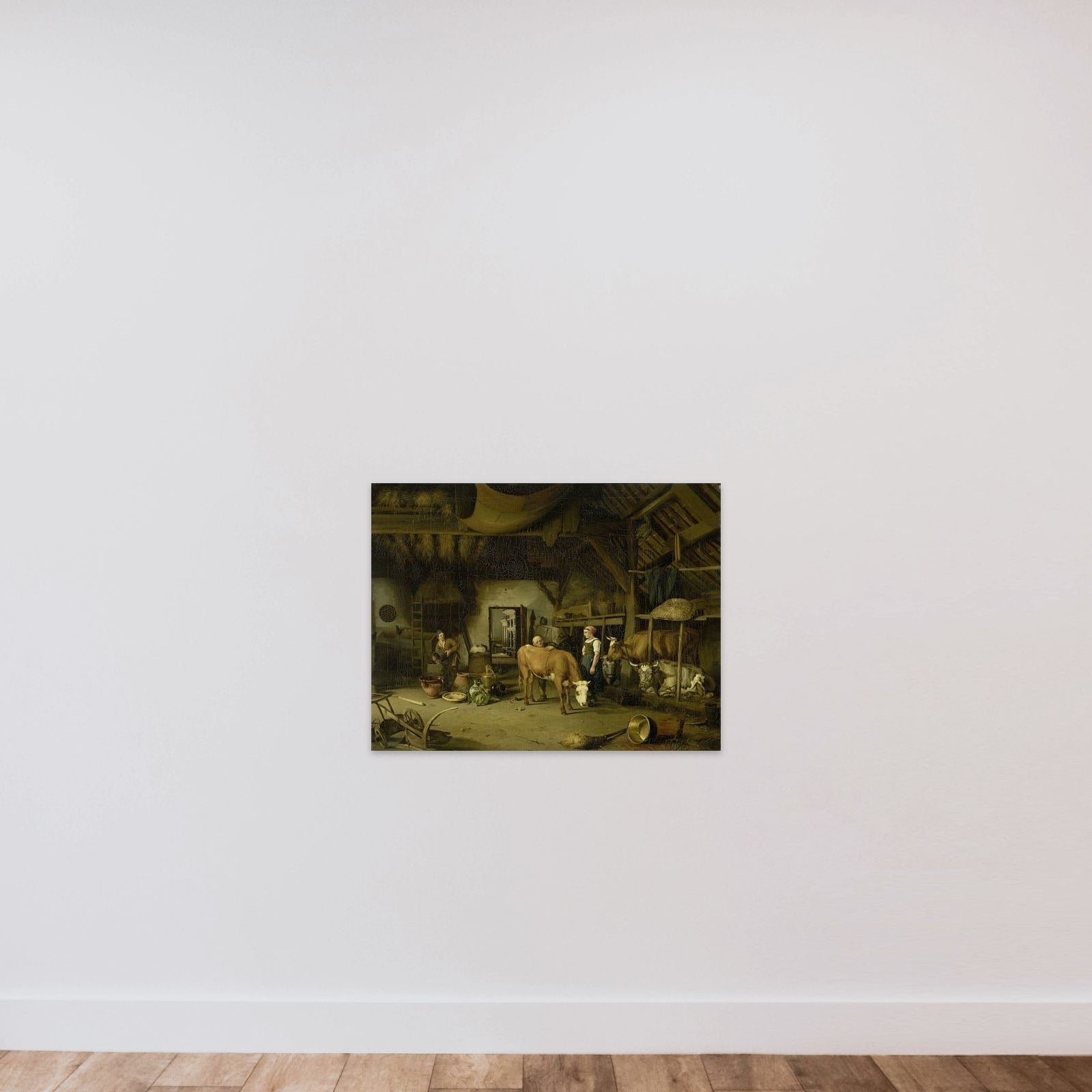 Peasant Interior unframed — shown to scale