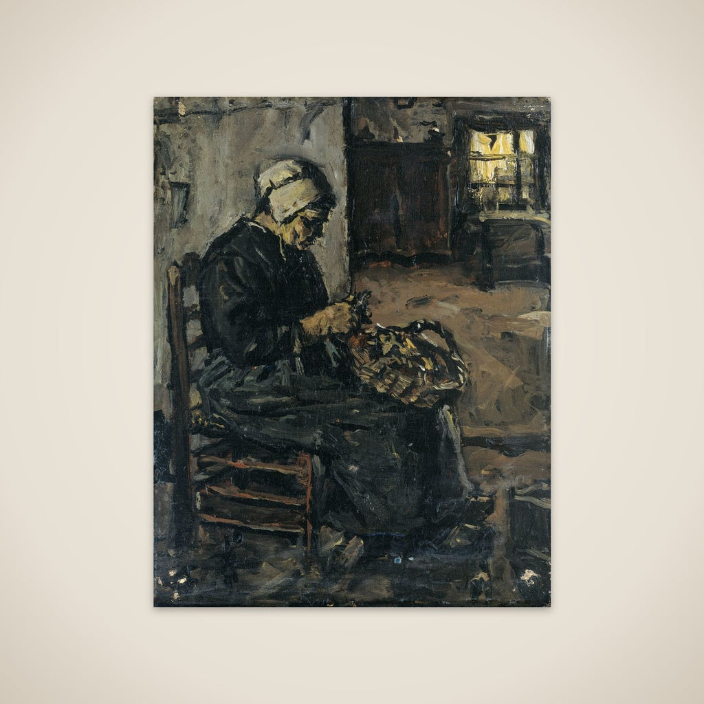 Peasant Woman Peeling Potatoes unframed print