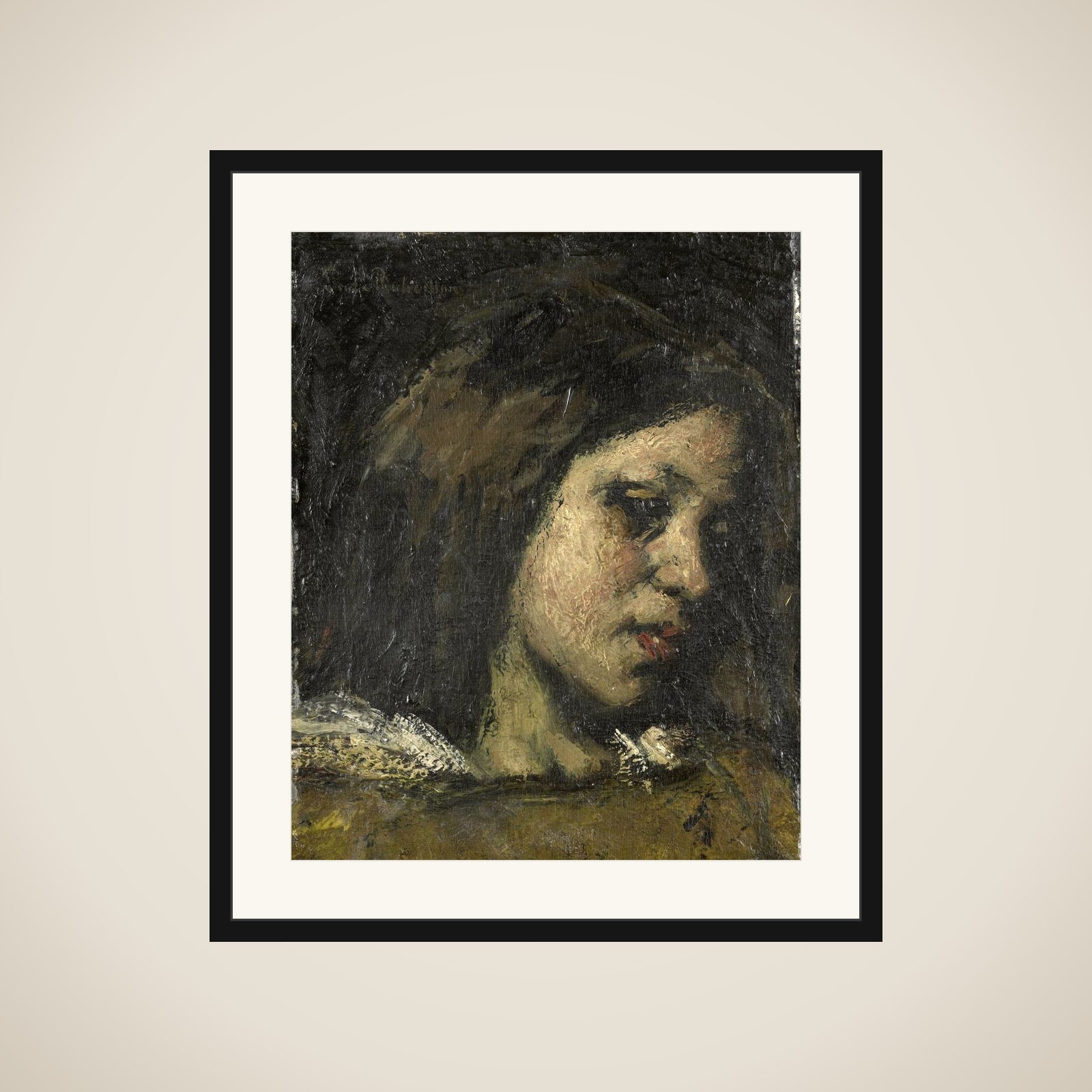 Portrait of a Young Woman framed