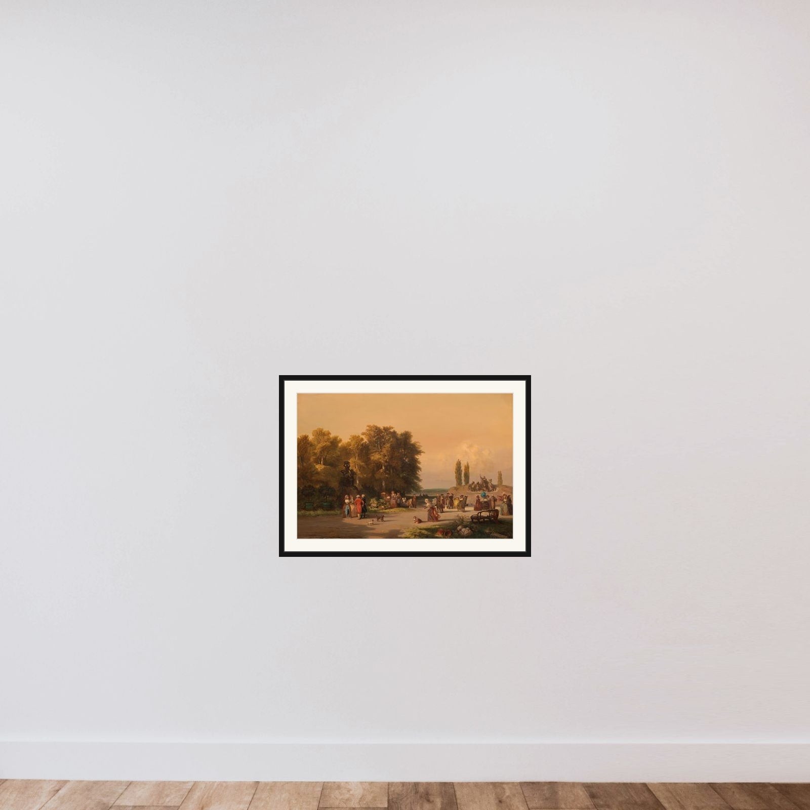 Park in the Vicinity of Paris framed — shown to scale