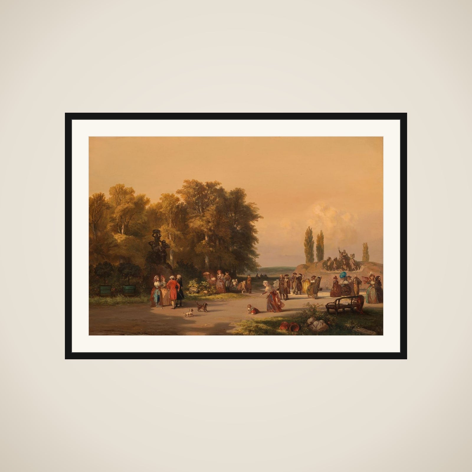 Park in the Vicinity of Paris framed
