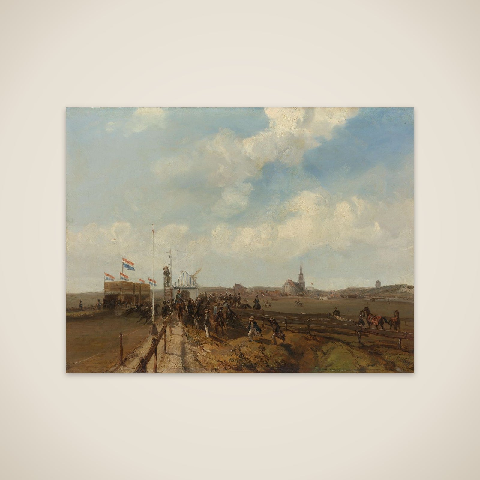 Racetrack at Scheveningen, opened 3 August 1846 unframed print