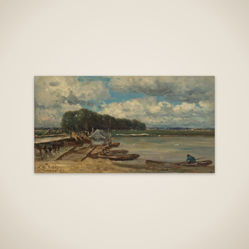 The Bridge Over the IJssel River at Doesburg unframed print