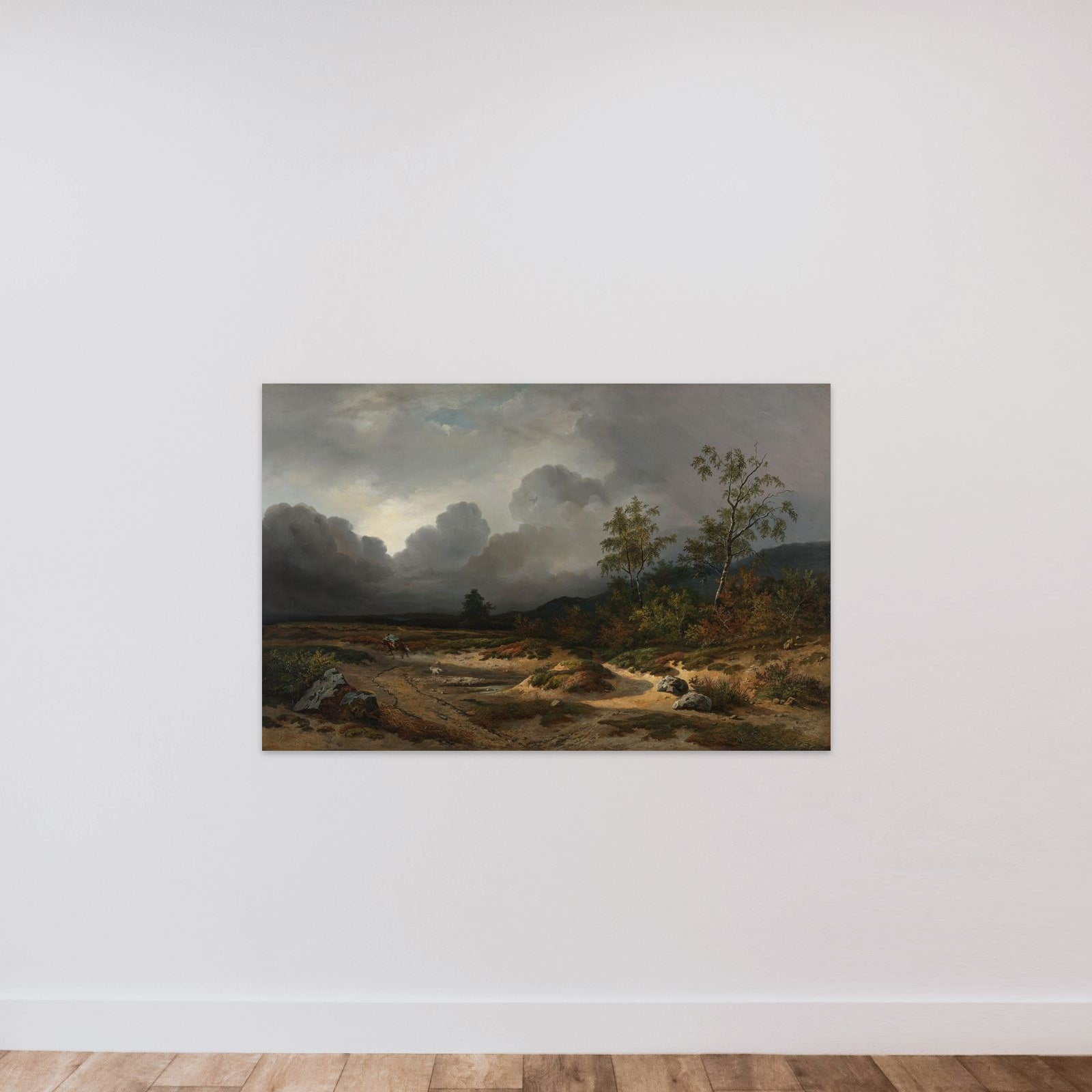 Landscape with a Thunderstorm Brewing unframed — shown to scale