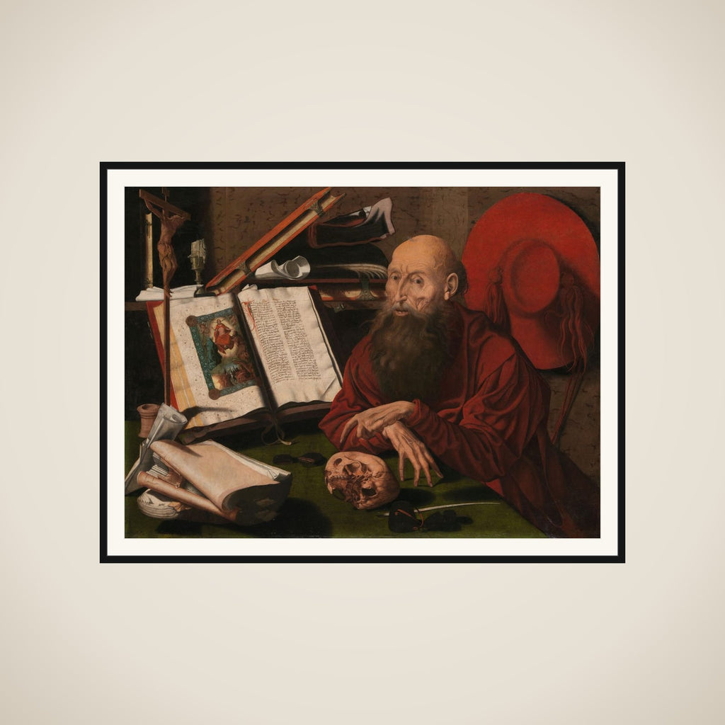 St Jerome in his study framed
