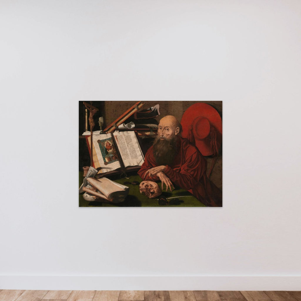 St Jerome in his study unframed — shown to scale